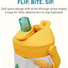 CamelBak Thrive Flip Straw Kids 400ml (14oz) Tritan Renew Bình nước trẻ em Ống hút chống tràn, không BPA