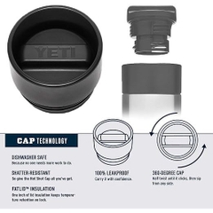 [CỔ LỖ SĨ] YETI RAMBLER BOTTLE HOT SHOT CAP NẮP BÌNH