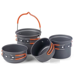 [Cổ Lỗ Sĩ] NATUREHIKE CAMPING POT SET 4 IN 1 BỘ NỒI CẮM TRẠI NH18T018-G [Chính hãng]
