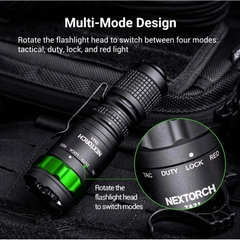 NEXTORCH TA21 – ĐÈN PIN CHIẾN THUẬT MINI | 1300 LUMENS | ÁNH SÁNG TRẮNG + ĐỎ
