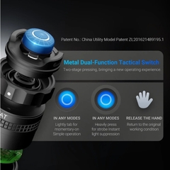 Đèn pin hiệu Nextorch, độ sáng tối đa 1600 lm, dùng pin 18650, màu đen (TA30C)