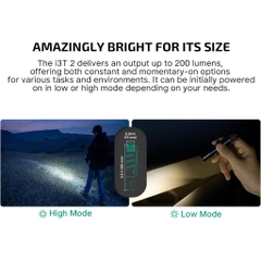 OLIGHT I3T 2 EOS Pocket EDC Flashlight, 200 Lumens ĐÈN PIN