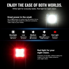 OLIGHT OCLIP Clip Light with White and Red Light ĐÈN PIN
