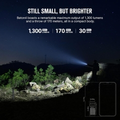 OLIGHT BATON 4 Rechargeable EDC Flashlight Đèn pin
