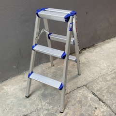 Thang ghế chữ A NiNDA ND-R03 loại 3 bậc, chất liệu nhôm cao cấp