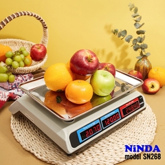 Cân điện tử tính tiền NiNDA SN268 tải trọng 6kg, bàn phím tiếng việt, độ chính xác cao