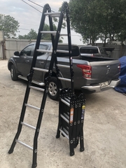 Thang nhôm Ninda ND-805B gấp chữ M, cao 5m7, thang chuyên dụng cho thợ điều hòa, điện lạnh
