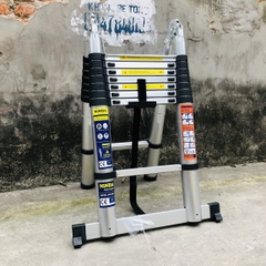 Thang nhôm rút gọn chữ A NiNDA ND-50AI, chiều cao chữ A 2m5