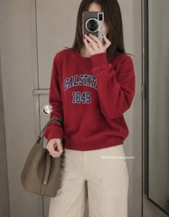 A724-Áo nỉ đỏ thêu hãng BNBB tặng kèm túi xách