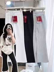 QUAN128- quần thun zip loe dáng thoải mái 3 màu