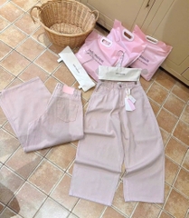 QUAN119- Quần JEANS suông hồng JADEMAISON kèm túi xách