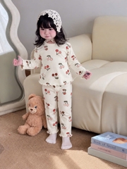 BT1061- Combo 2 bộ thun díp hồng bé gái