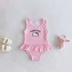 bT988- Combo 2 bộ bơi liền mảnh balo màu hồng bèo thân