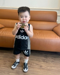 CB245- Combo 2 bộ balo ĐÁT viền sọc đỏ- đen