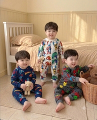 BT1058- Có,bố 3 bộ cotton full NHỆN dài tay Minibebe