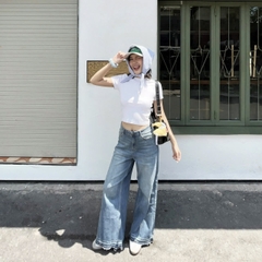 ☘️ quan071-QUẦN JEANS LOE GẤU VẠT KIỂU🌿