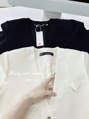 A393- Áo vest blazer cộc tay công sở 2 màu