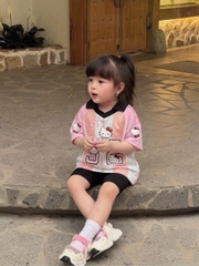 BT992-Bộ thông hơi kitty hồng cho bé gái