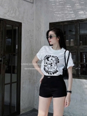 CB237- Combo 2 quần đùi, quần short ôm thêu đen xám