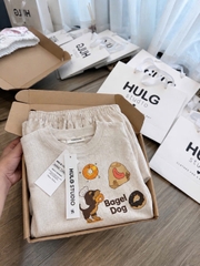 Sey1053- Set áo đũi lien dài phối quần cộc 2 lớp nâu