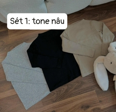 CB156-Combo 3 áo giữ nhiệt cổ 3 phân cho bé