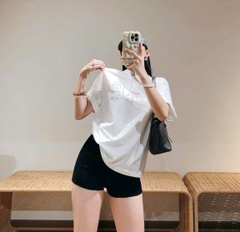 A328- Áo thun GA thêu chữ màu trắng dáng suông