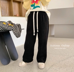 CB418- Combo 3 quần nhung suông tăm be-đen-nâu