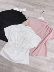 🍀 ÁO LEN DÍP LI VAI CHÉO🍓 3 màu đen,trắng,hồng