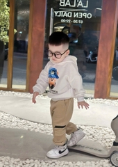 BN199-Bộ mr mũ GẤU TRẮNG GREAT mix quần túi hộp màu be VNXK