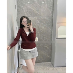 A141- Áo thun nữ nhún eo 2 bên 2 lớp