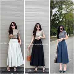 CV10_Chân váy midi dáng dài trơn 3 màu