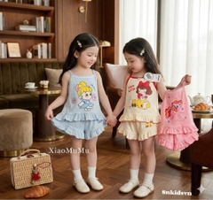 Bt939-+combo 3 bộ dây bèo viền ren bé gái