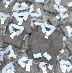 A340-Aó len xám phối cổ sơ mi hàng Quảng Châu