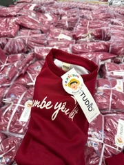 A455-Áo nỉ đỏ gia gia đình em bé yêu Tết