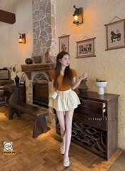 QUAN118-Chân váy jeans bồng 4 màu có lót cạp chun