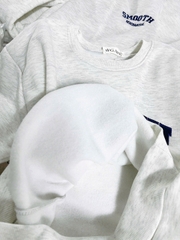 Set809 Bộ mặc nhà áo nỉ màu xám phối quần bo ống