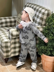 CB380-Combo 2 bộ thun xước dài tay ô tô bé trai