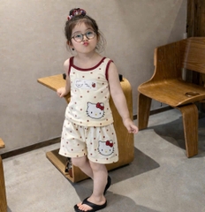 BT948-CB 2 bộ KITTY TOONH ĐỎ DÁNG CỘC MIX ÁO DÂY cotton