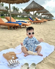 BOI02-Bộ bơi KHỦNG LONG XANH rời bé trai kèm mũ