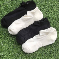 TatUNI-CB 10 đôi tất cổ ngắn màu đen-trắng-ghi