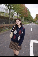 A463- Áo len kẻ trám 4 màu full tem dày dặn