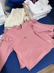 CB067-Combo 3 áo tim bèo vai trẻ em VNXK