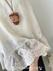 SET952-SET LIEN màu be cúc lưng dáng cộc