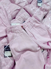 QUAN022-Quần JEANS suông màu hồng dài chuẩn 103cm ống 26