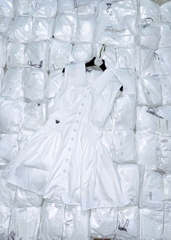 Dam155- Đầm xoè thêu ong ly eo tặng kèm quần váy