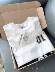 Set872-Set áo thun trắng 01 phối quần short đen