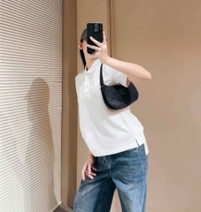 A543-Áo polo trắng thêu chữ B.B nhà máy full tem loại đẹp