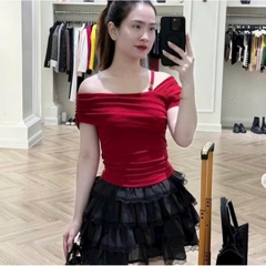 A112-Áo thun lệch vai vải co dãn