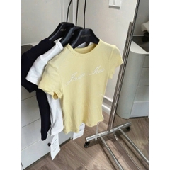 A799- Set 3 áo thun body thêu chữ vàng đen trắng