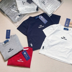 CB301- combo 4 áo phông cổ tròng RLP chữ in loại đẹp